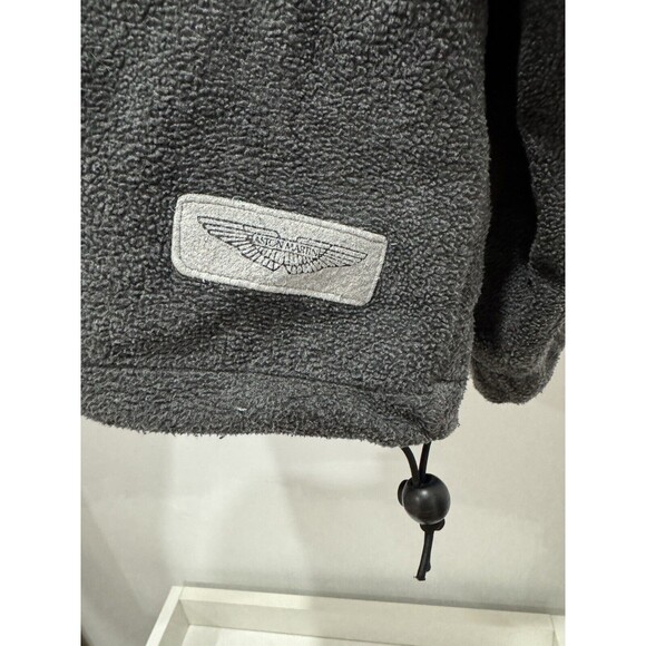 Aston Martin Vintage 90s Sweater Men XXL Black Quarter Zip Fleece Sweater F1 Y2K - Picture 4 of 7